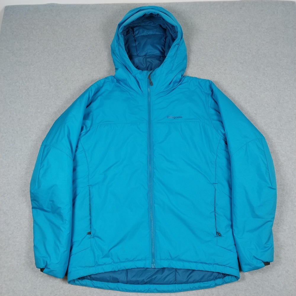 Patagonia Jacket Mens Medium Blue Micro Puff Hooded Primaloft Insulated